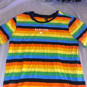 Rainbow  striped t-shirt